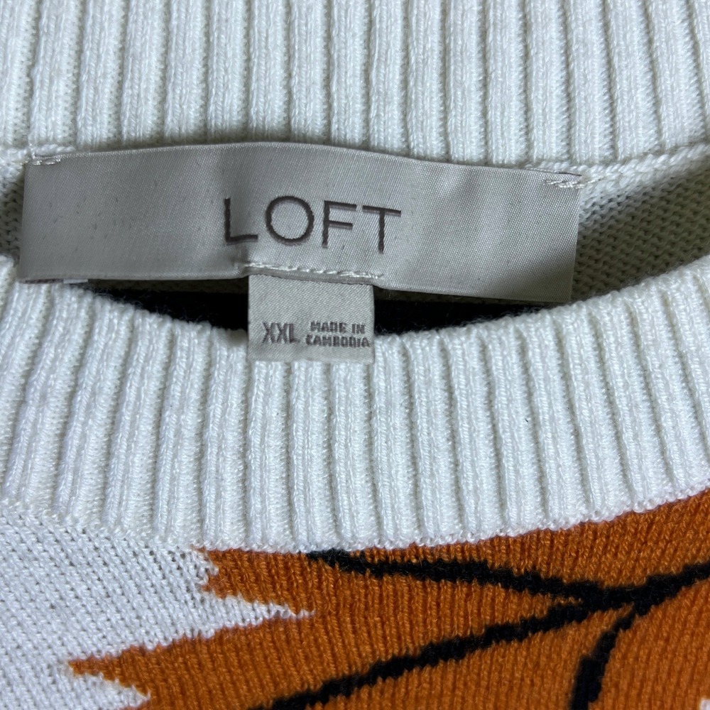 Loft Maple Leaf Crewneck Sweater Fall 2022 Women's XXL Cottagecore Autumn - Picture 3 of 5